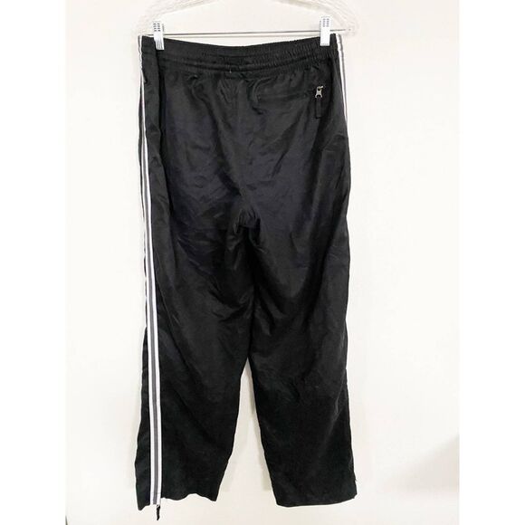 Y2K ROUTE 66 Black Track Jogging Pants Zipper Legs Women's Size Medium - Picture 7 of 7